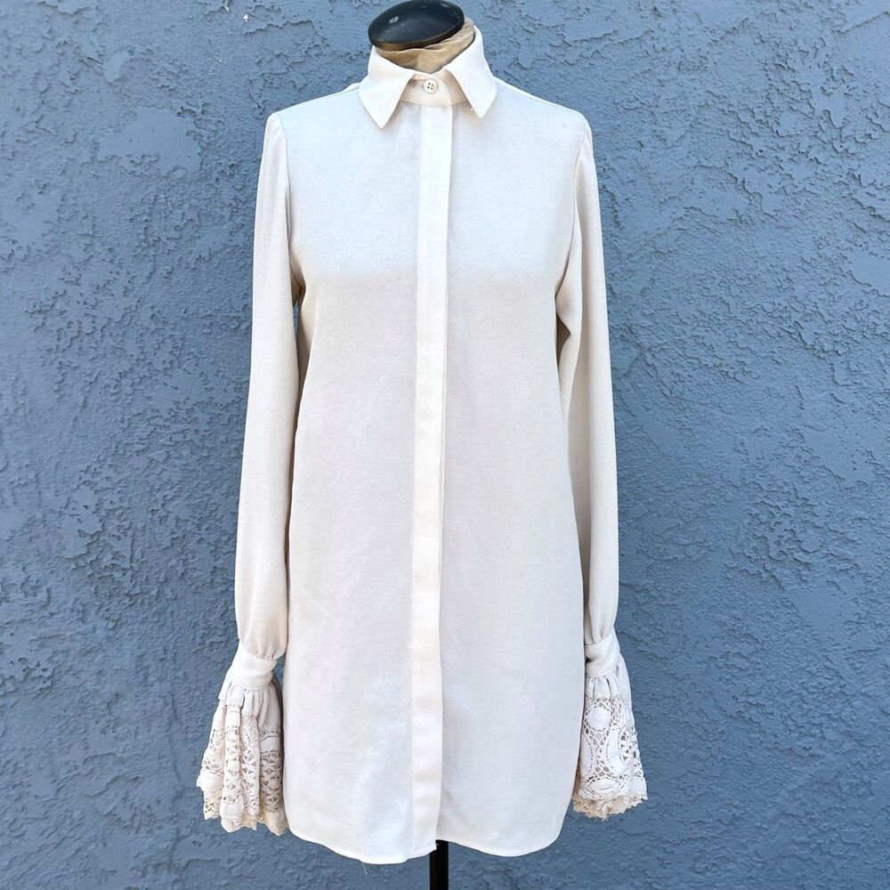 Vintage Anna Sui Blouse Victorian poet blouse size Small y2k